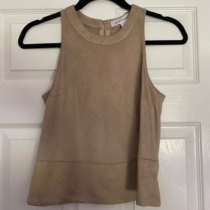 BCBG FAUX SUEDE TANK TOP